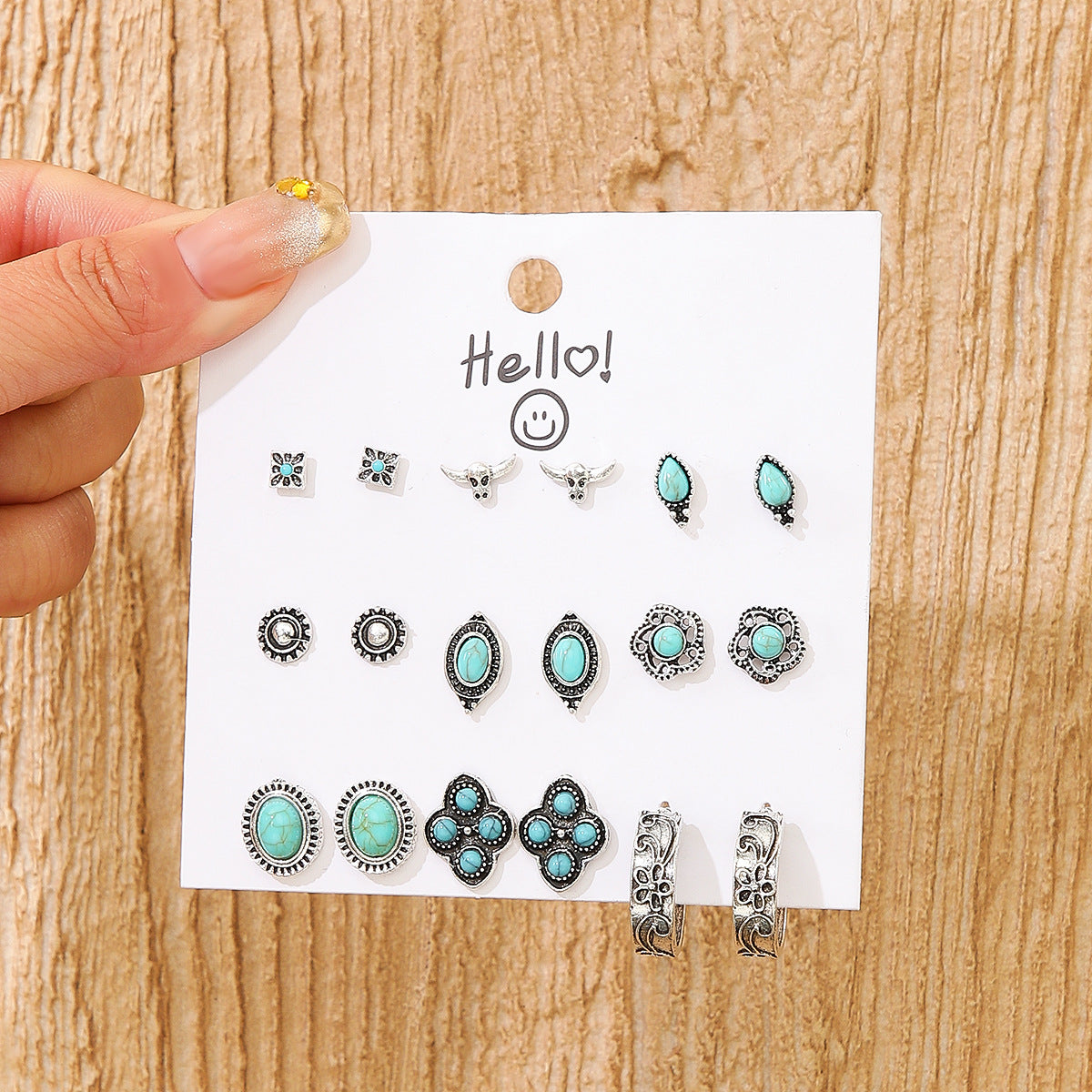 Wholesale Retro Tibetan Ethnic Teardrop Earrings Trendy Party Gift Fashion Accessory For Boutique Resale