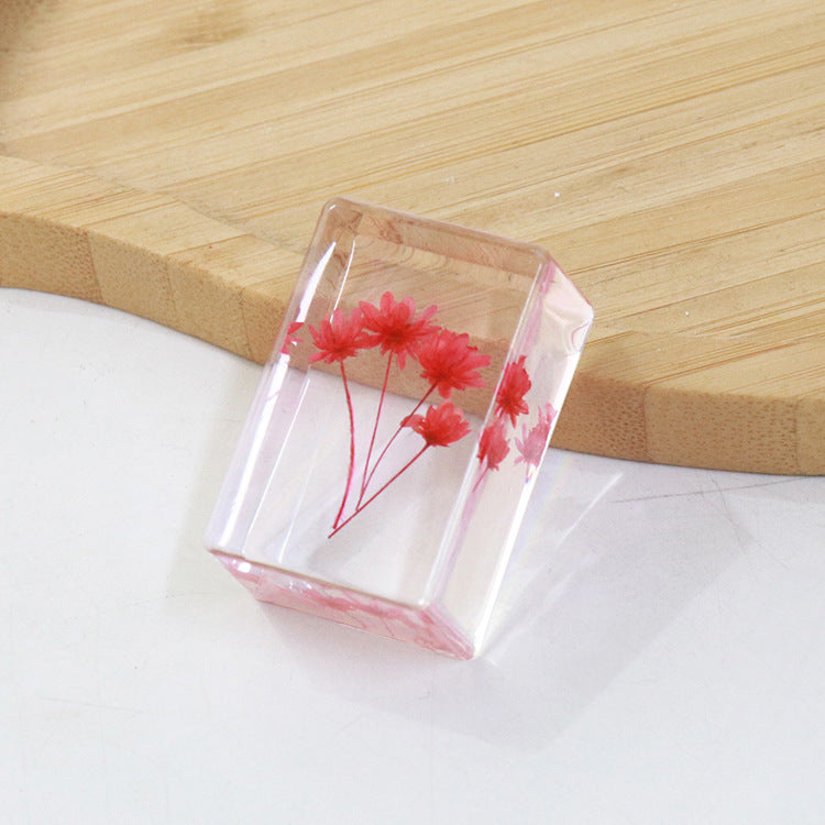 Wholesale 6pcs Small Star Flower Resin Crafts Real Flower Handmade Dripping Glue Ornaments