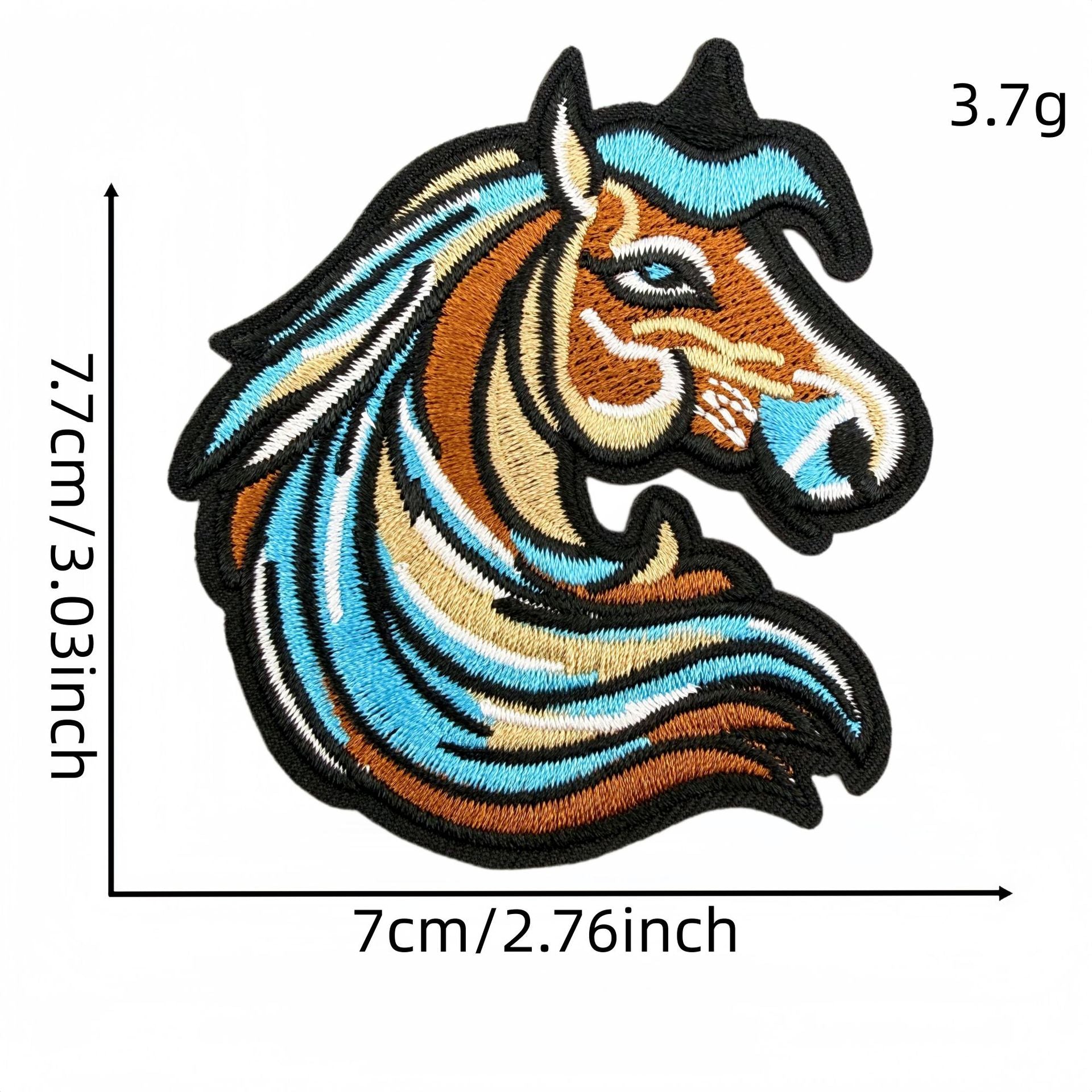 Wholesale Trendy Boho Turquoise Embroidered Patches Western Denim Patch Set 22 Pieces Decorative For Clothing Bags DIY Accessory