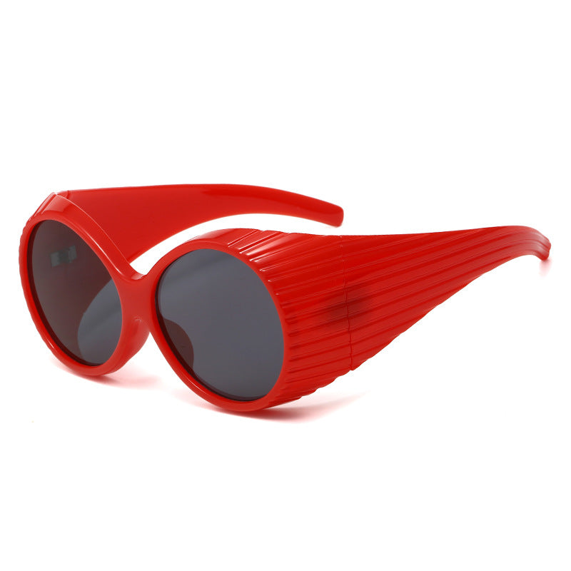 Wholesale Retro Oval Large Frame Line Fashion Sunglasses