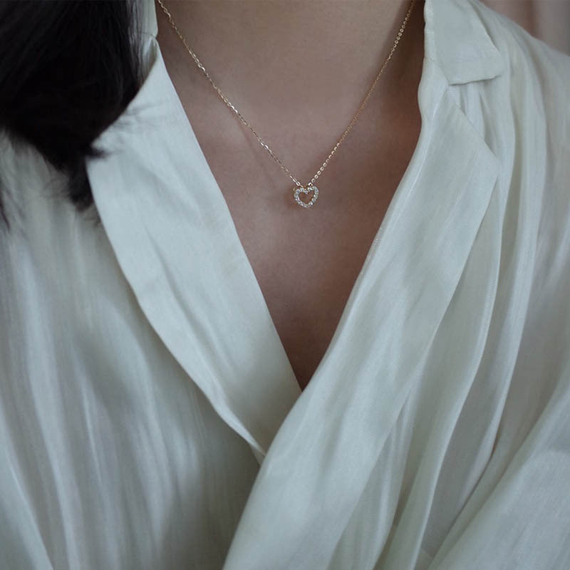 Wholesale S925 Sterling Silver Love Necklace Clavicle Chain