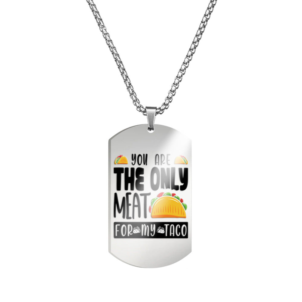 Wholesale Mexican Corn Rolls Stainless Steel Necklace