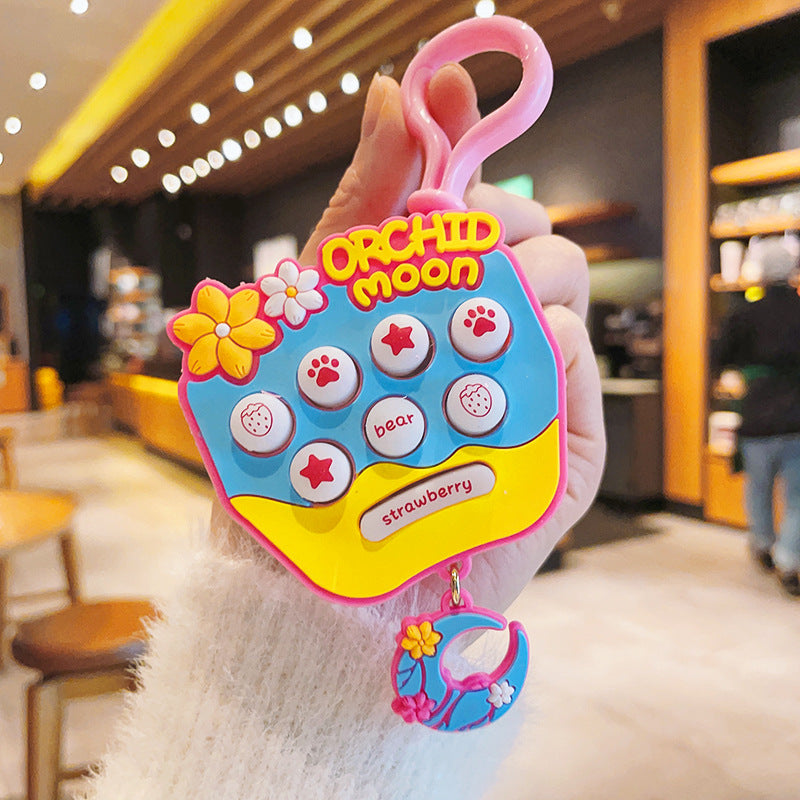 Wholesale Plastic Sakura Gopher Machine Decompression Game Machine Keychain