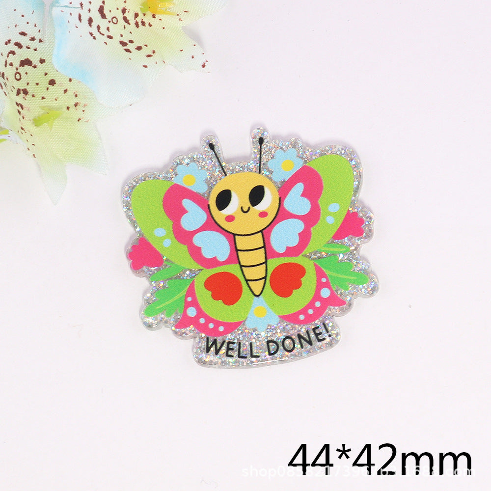 Wholesale 10pcs Cartoon Bee Letters Cute DIY Patch Accessories FlatBack