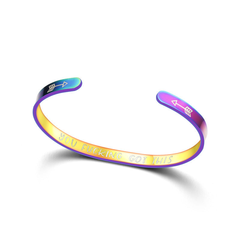 Al por mayor que tienes esta pulsera de acero de acero inoxidable en forma de C en forma de C