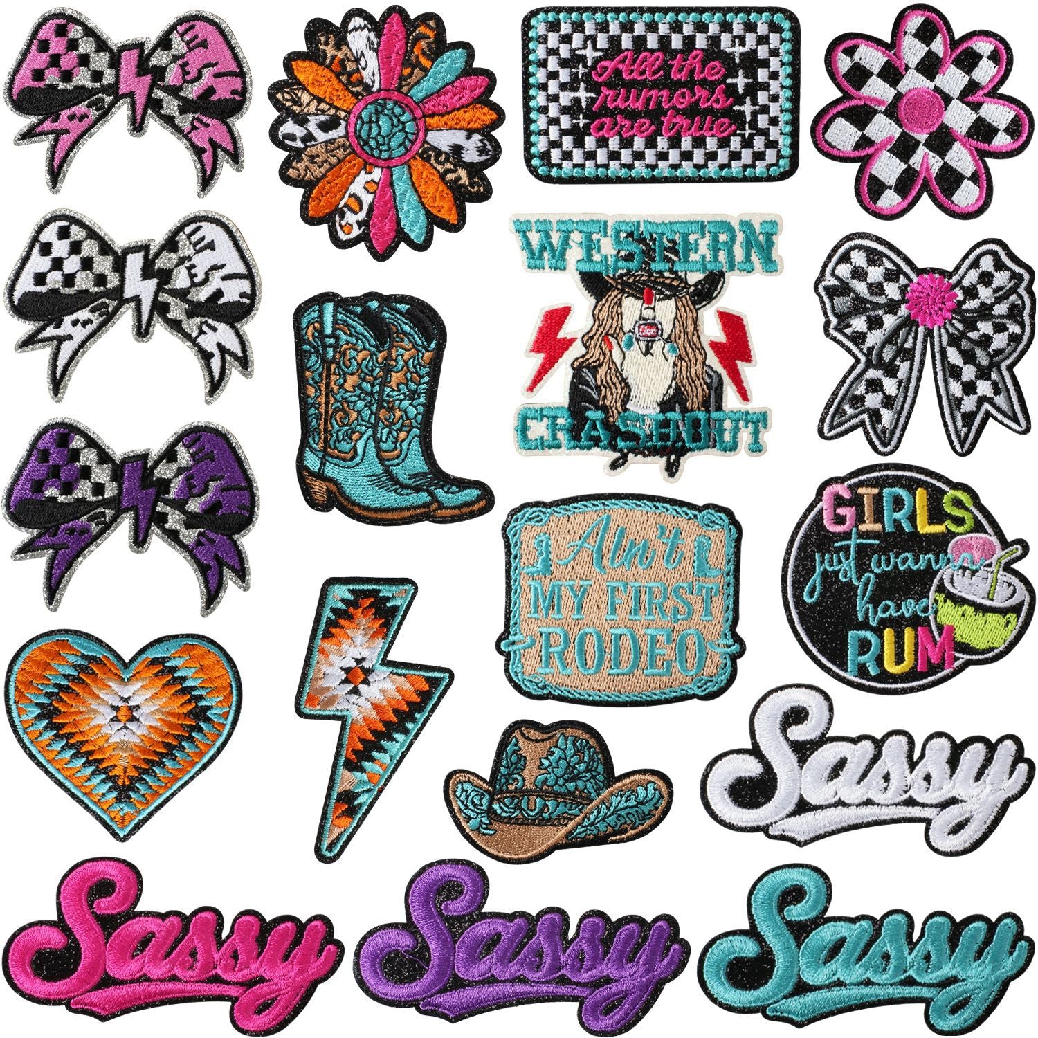 Wholesale American Western Cowboy Embroidered Iron On Patch Clothing Decorative Craft Supply Gift