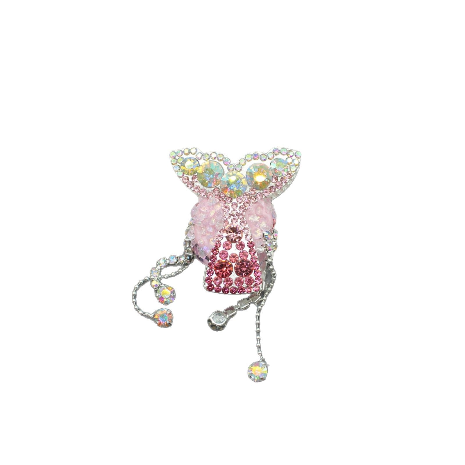 Wholesale Full diamond double-sided mermaid tail tassel inlaid alloy straight hole beads