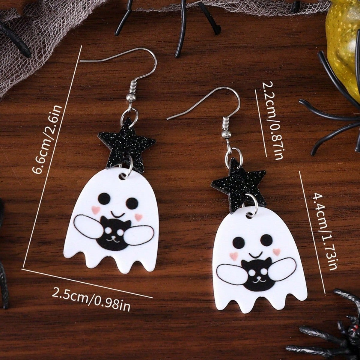 Wholesale  Ghost Pumpkin Acrylic Earrings Fashion Accessory Gift For Boutique Resale