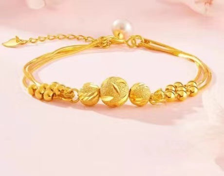 Wholesale Multi-layer Carved Transfer Beads Niche Design, Simple Light Luxury Bracelet