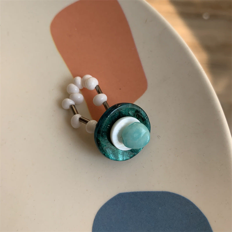 Wholesale Retro beaded cool elastic stacking ring