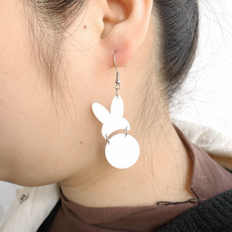 Wholesale Easter Carrot Rabbit Acrylic Earrings