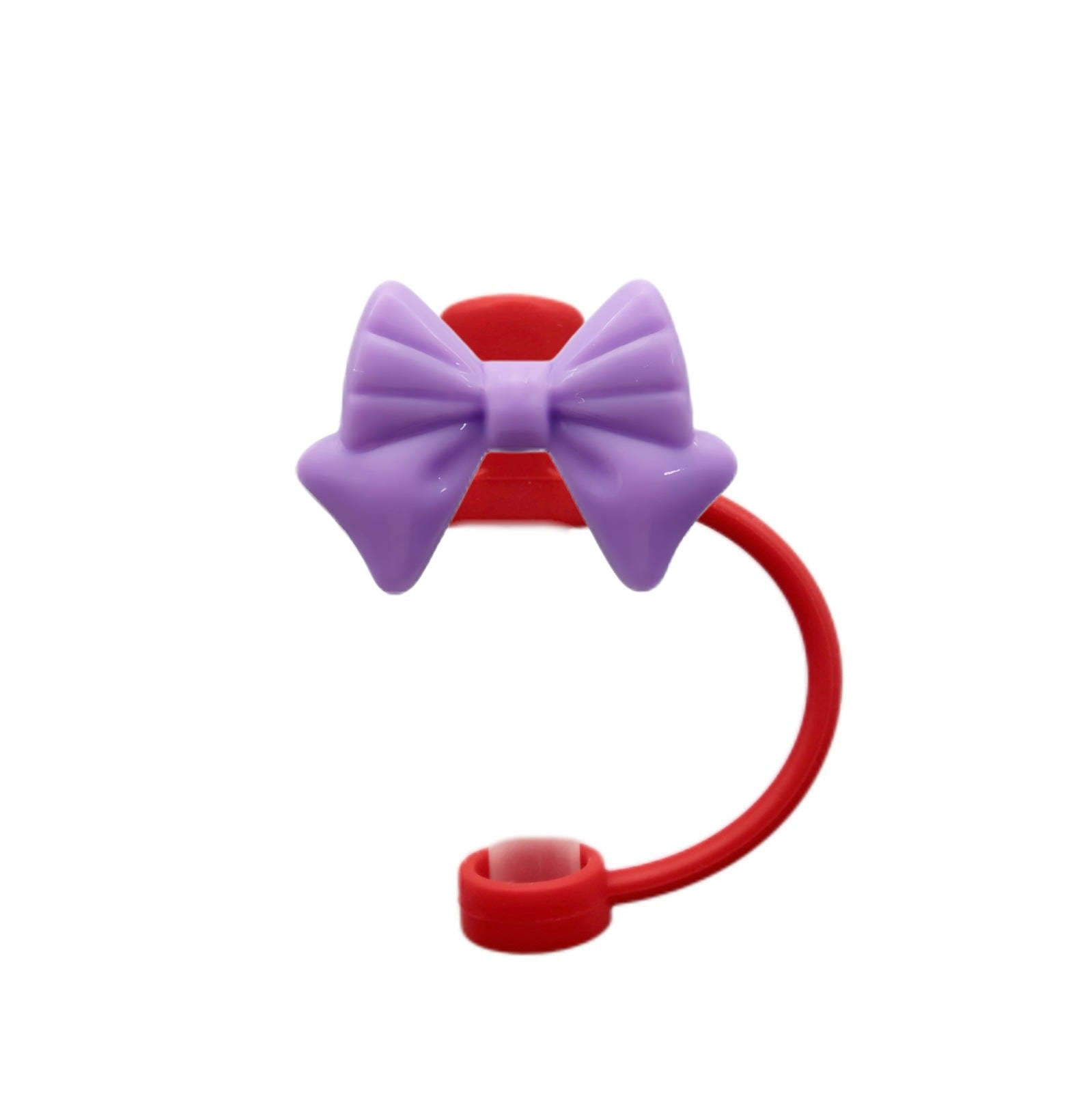 Wholesale colorful bow straw cap straw plug dustproof straw cover