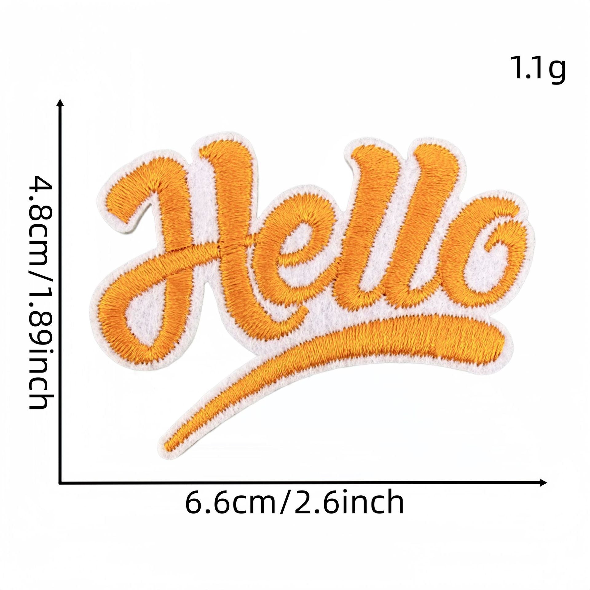 Wholesale Cartoon Hello Embroidered Patch For Everyday DIY Decoration Clothing Accessory