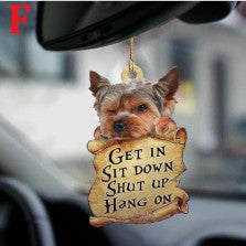 Colgante de espejo de coche de perro acrílico al por mayor