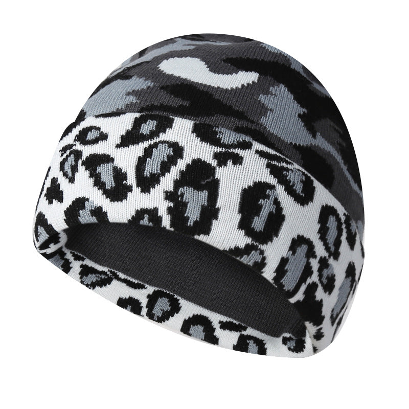 Wholesale Autumn and Winter Leopard Print Wool Beanie
