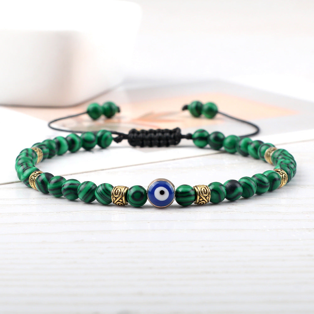 Wholesale Vintage Devil' s Eye Bead Weaving Bracelet