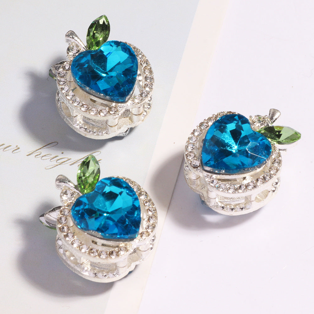 Wholesale Double-sided alloy apple four-hole straight hole loose beads beaded DIY  keychain accessories