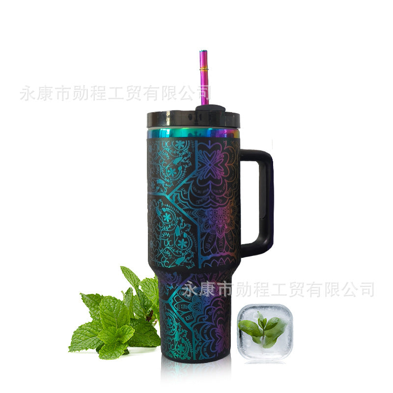 Wholesale 40oz Colorful Large Capacity Ion-plated Car Cup Ice Cup