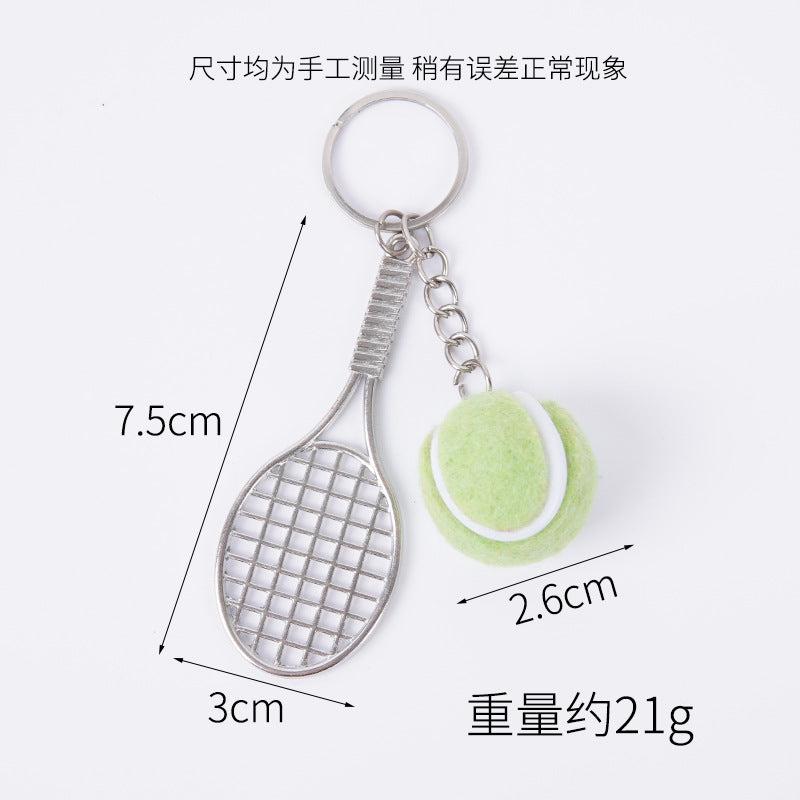 Wholesale 5pcs Mini tennis racket keychain