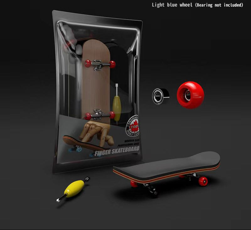 Wholesale Five layer maple bearings alloy wheels fingertip skateboards Doll Accessories