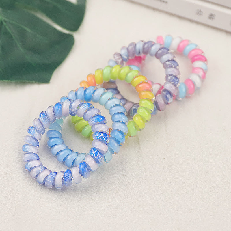Wholesale Gradient Bold Jelly TPU Hair Scrunchies