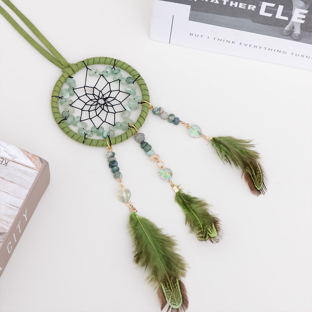 Wholesale Dreamcatcher Natural Stone Pendant