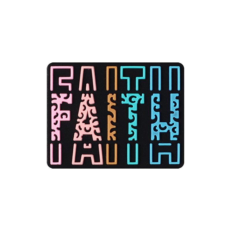 Wholesale 20pcs   Faith silicone beads  Focal Beads