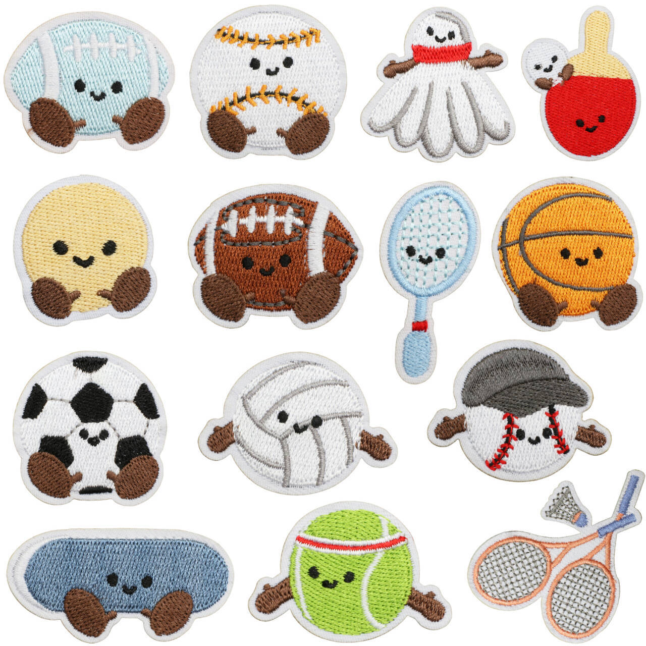Wholesale Mini football embroidery patch DIY handmade cartoon badminton embroidery
