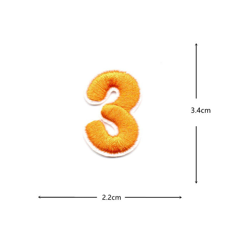 Wholesale Colorful numeric and English letters DIY Patches