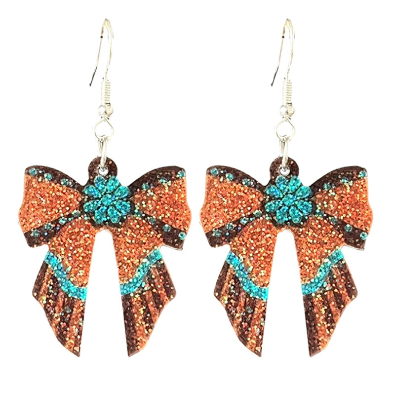 Wholesale Western cowboy style acrylic earrings