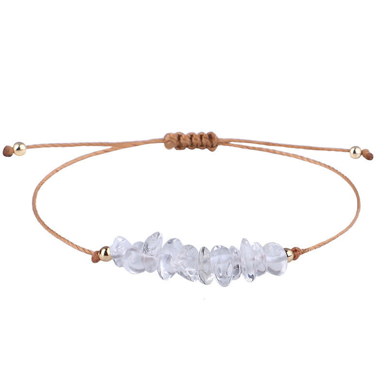 Wholesale Irregular Gravel Braided Wax Line Bohemian Style Bracelet