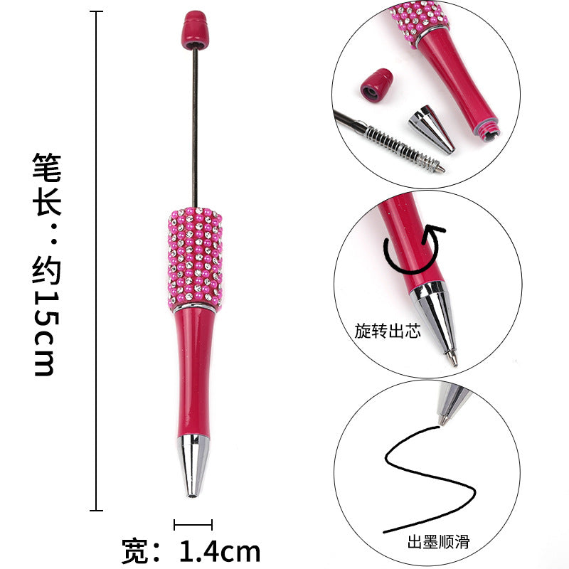 Wholesale 5pcs DIY Rhinestone Pearl Handmade Surface Mount Ballpoint Pen