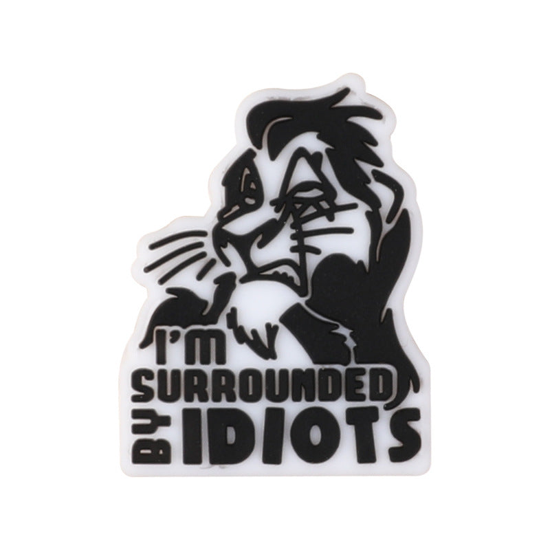 Wholesale  20pcs Lion Silicone Beads Fashion Jewelry DIY Decorative Accessories Cartoon Silicone Beads