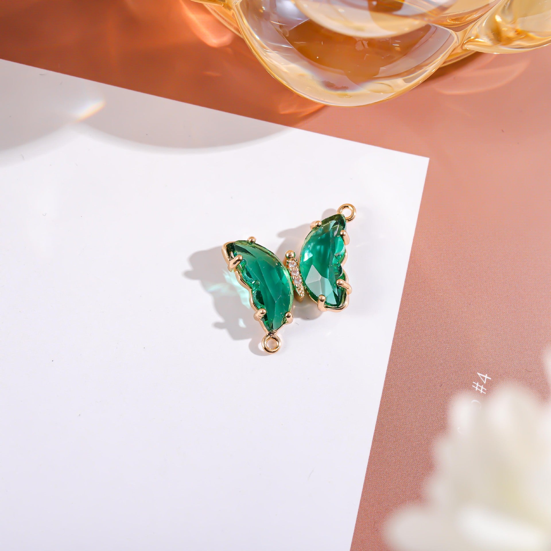 Wholesale Crystal Butterfly Double Pendant