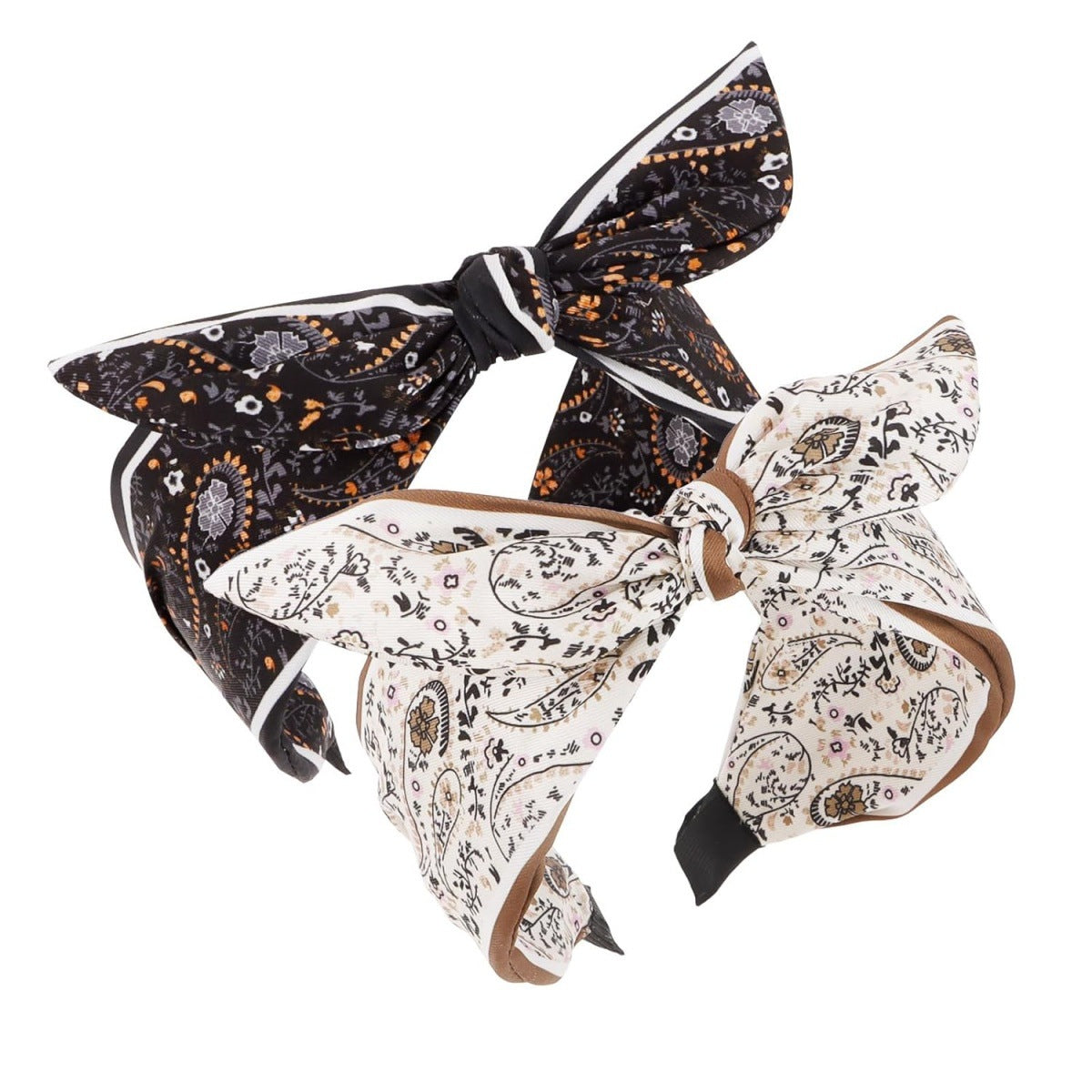 Wholesale cashew satin wide headband