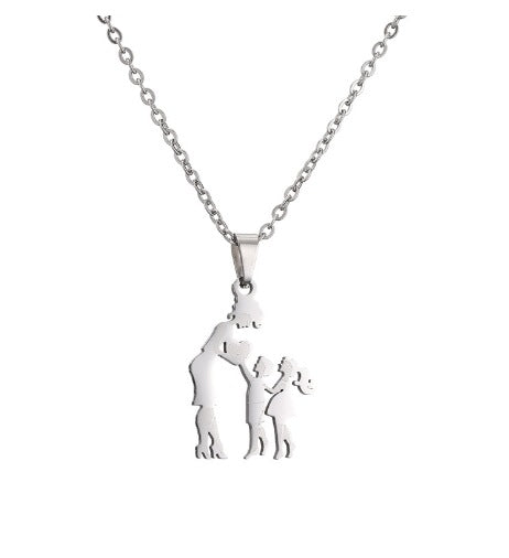 Wholesale DIY Warm Mother and Daughter Necklace