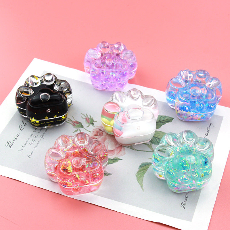 Wholesale Acrylic Cat Claw Quicksand Bottle Keychain