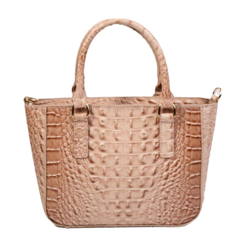 Wholesale Vintage Crocodile Pattern PU Leather Crossbody Single Shoulder Handle Raised High-grade Large Capacity Tote Bag