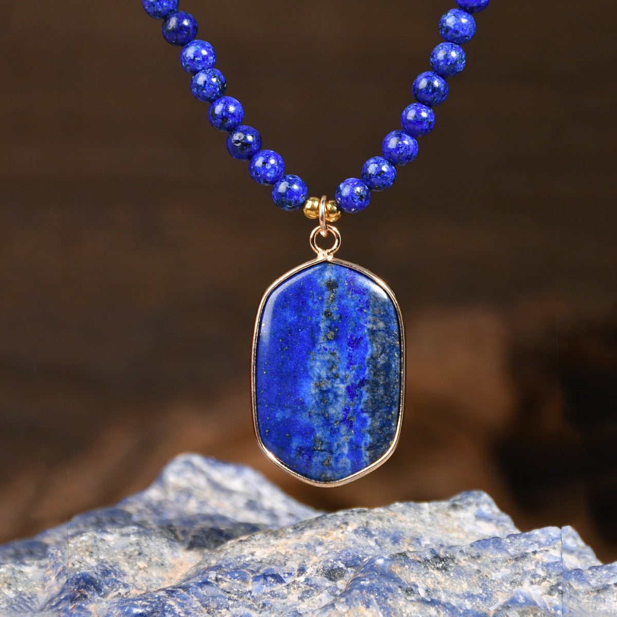Wholesale  Natural Lapis Beaded Necklace