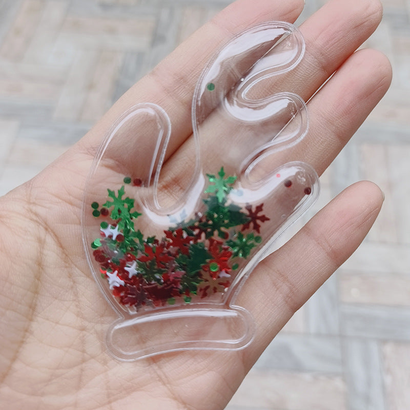Wholesale Christmas PVC Deer Horn Hair Clip DIY Accessories