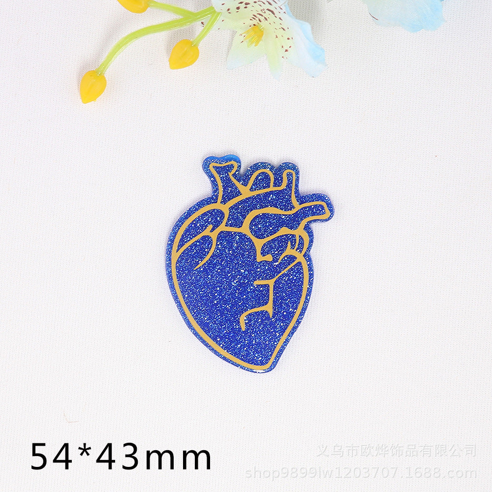 Wholesale 10pcs Cartoon Lips Letters Acrylic DIY Patches