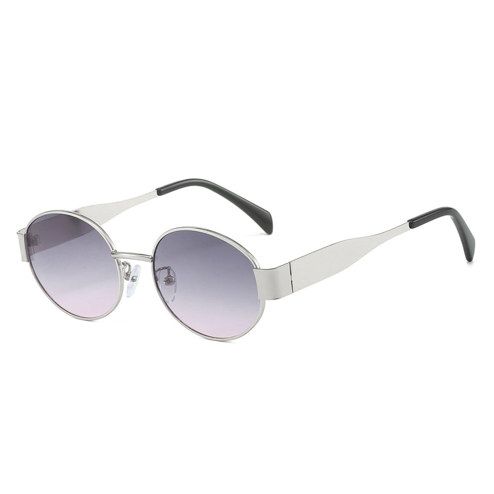Wholesale Oval Sunglasses Small Round Metal Fashion Sunglasses for Men and Women