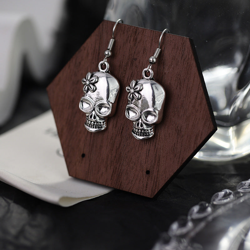 Wholesale Halloween Trendy Street Style Hip-hop Style Skull Earrings