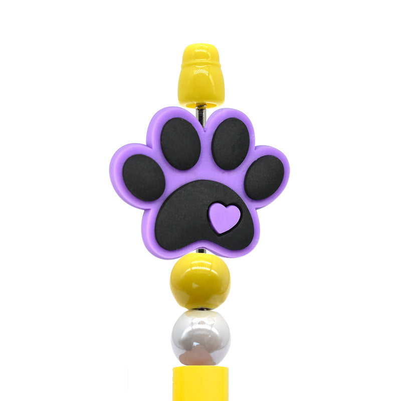 Wholesale Random 100pcs/pack Cartoon Dog Footprint Beads  Focal Beads