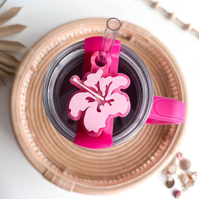 Wholesale Hibiscus Tumbler Tags 40oz 20 Oz/30oz Ice Cup 2nd Generation Cup Lid Label