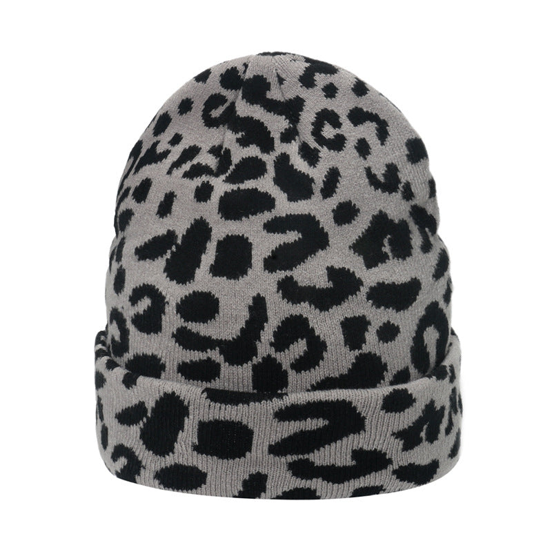 Wholesale Warm Casual All-match Striped Zebra Print Knitted Hat