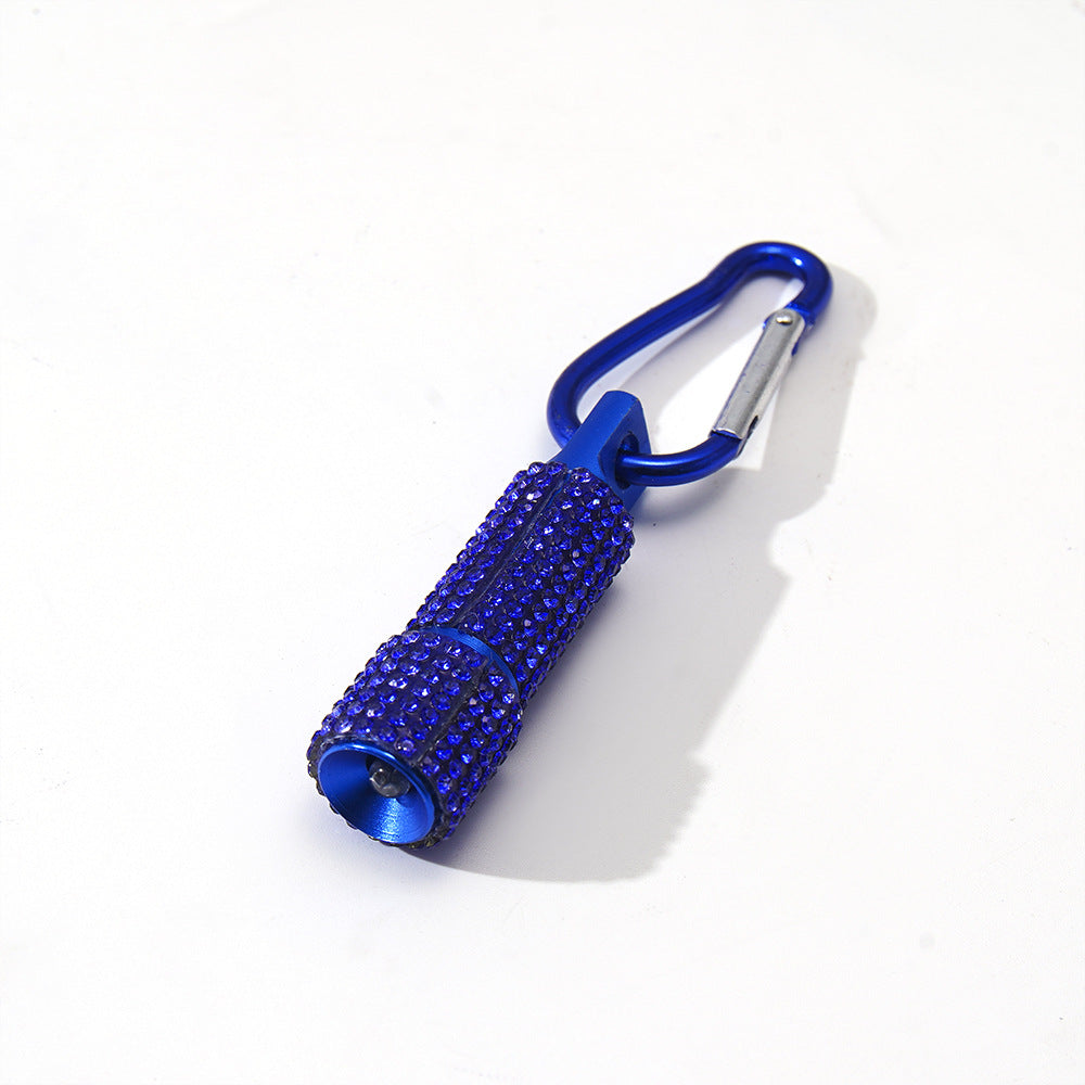 Wholesale LED Diamond Mountaineering Buckle Mini Flashlight Alloy Keychain