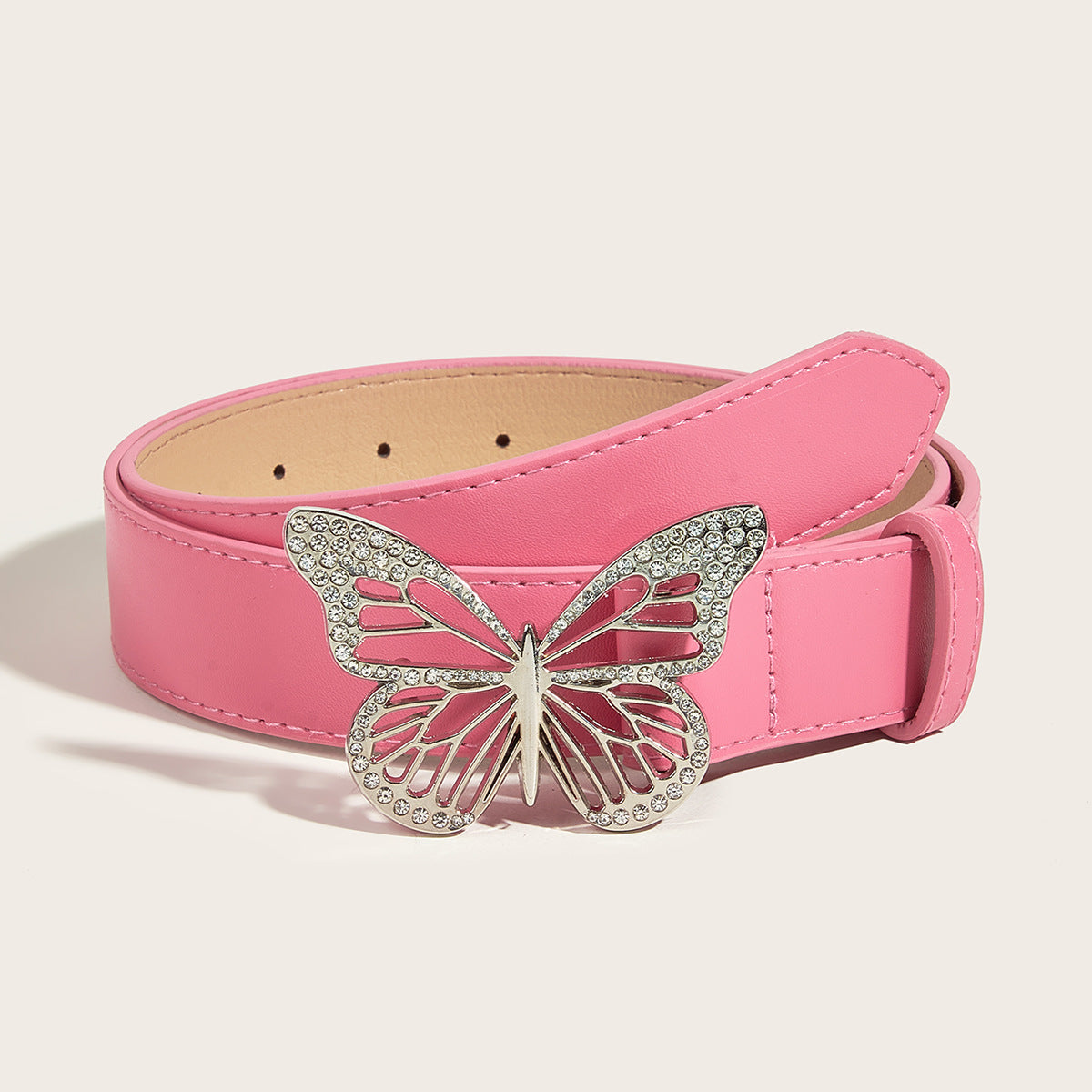 Whoelsale Metal Butterfly Diamond Buckle Belt