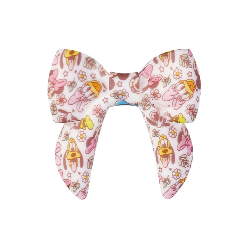 Wholesale 20pcs   Silicone beads with bow Focal Beads