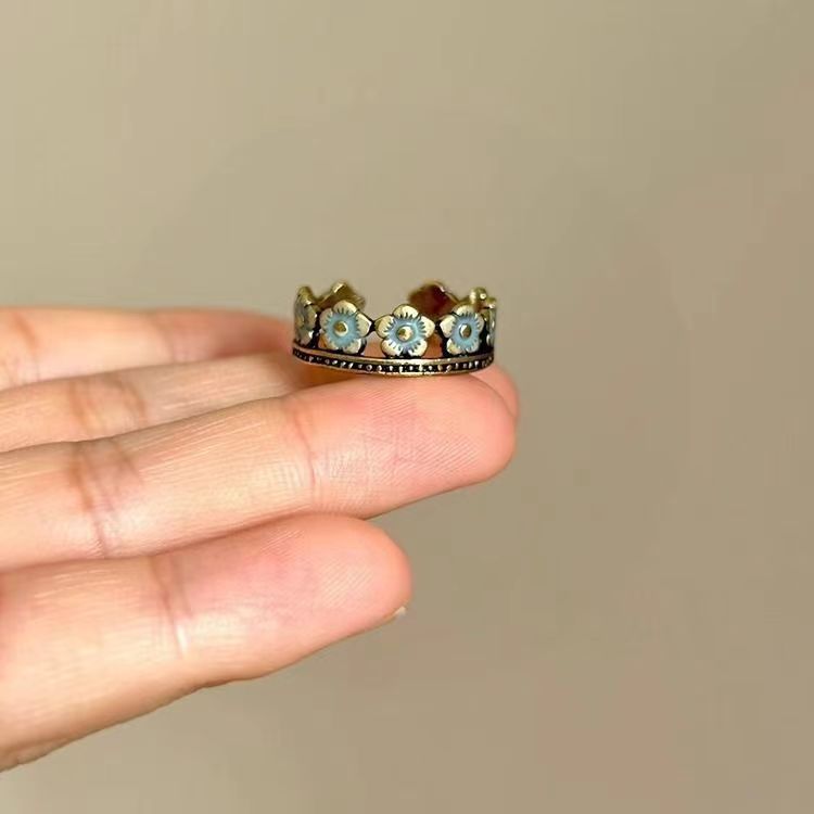 Wholesale Rainbow Tourmaline Ring Fashion Multi-Treasure Beaded Ring